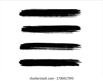 abstract ink black paint stroke background vector