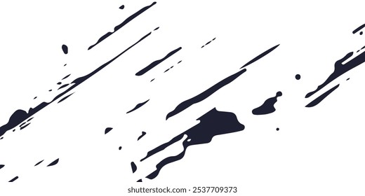 tinta abstracta negro de mancha o salpicadura pintura de acuarela negra y salpicadura de tinta líquida es la caligrafía de la línea de Marca de agua de dispersión pincel para el diseño conceptual aislado sobre fondo blanco eps 10