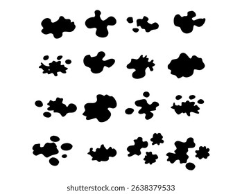 Abstract Ink Blot Design on White Background, Abstract Black and White Blot Pattern Design, collection of unique, abstract ink blot designs, black and white, art, artistic, pattern, texture, backgroun