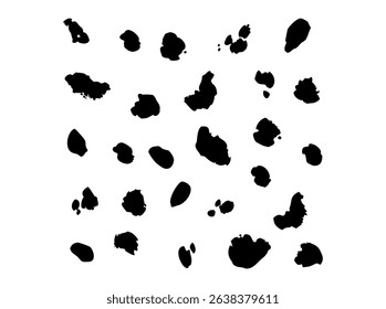 Abstract Ink Blot Design on White Background, Abstract Black and White Blot Pattern Design, collection of unique, abstract ink blot designs, black and white, art, artistic, pattern, texture, backgroun