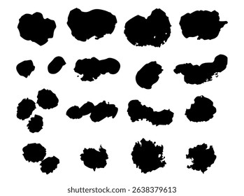 Abstract Ink Blot Design on White Background, Abstract Black and White Blot Pattern Design, collection of unique, abstract ink blot designs, black and white, art, artistic, pattern, texture, backgroun
