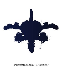 Abstract ink blot, Rorschach interpretation psychological test