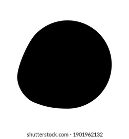 Abstrakter Tintenblock, runde Flüssig-Fleck-Gestalt. Fresken-Kieselstein. Deformieren Sie zufällige glatte Vektorgrafik .
