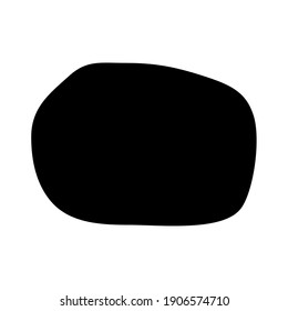 Abstrakter Tintenblock, runde Flüssig-Fleck-Gestalt. Fresken-Kieselstein. Deformieren Sie zufällige glatte Vektorgrafik .