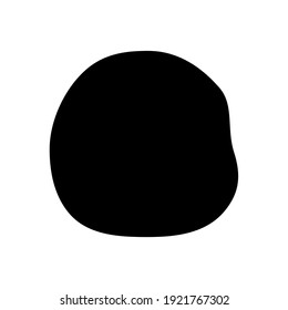 Abstrakter Tintenblock, runde Flüssig-Fleck-Gestalt. Fresken-Kieselstein. Deformieren Sie zufällige glatte Vektorgrafik .