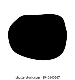 Abstract ink blotch, round liquid blot inkblot shape. Freskle pebble. Deform random smooth vector illustration .
