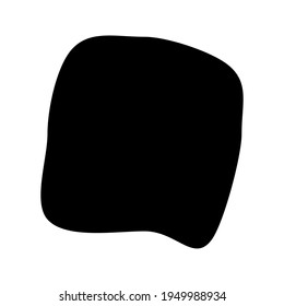 Abstract ink blotch, round liquid blot inkblot shape. Freskle pebble. Deform random smooth vector illustration .
