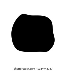 Abstract ink blotch, round liquid blot inkblot shape. Freskle pebble. Deform random smooth vector illustration .
