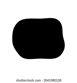 Abstract ink blotch, round liquid blot inkblot shape. Freskle pebble. Deform random smooth vector illustration .