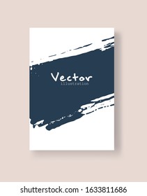 Abstract ink brush banners with grunge effect. Vector illustration