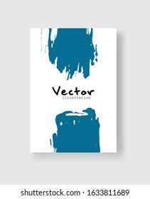Abstract ink brush banners with grunge effect. Vector illustration