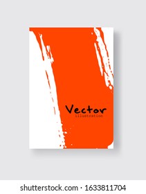 Abstract ink brush banners with grunge effect. Vector illustration