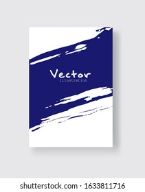 Abstract ink brush banners with grunge effect. Vector illustration