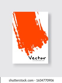 Abstract ink brush banners with grunge effect. Vector illustration
