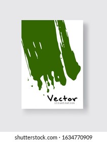 Abstract ink brush banners with grunge effect. Vector illustration