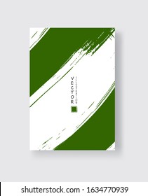 Abstract ink brush banners with grunge effect. Vector illustration