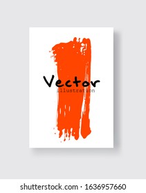 Abstract ink brush banners with grunge effect. Vector illustration