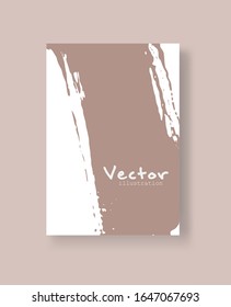 Abstract ink brush banners with grunge effect. Vector illustration