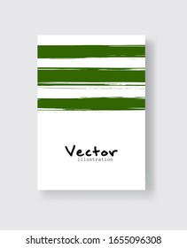 Abstract ink brush banners with grunge effect. Vector illustration