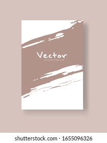 Abstract ink brush banners with grunge effect. Vector illustration