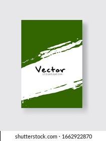 Abstract ink brush banners with grunge effect. Vector illustration