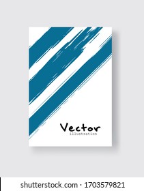 Abstract ink brush banners with grunge effect. Vector illustration