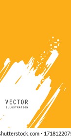 Abstract ink brush banners with grunge effect. Japanese style. Vector illustration