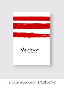 Abstract ink brush banners with grunge effect. Vector illustration