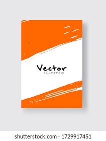 Abstract ink brush banners with grunge effect. Vector illustration