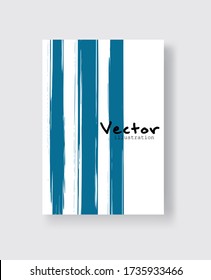 Abstract ink brush banners with grunge effect. Vector illustration