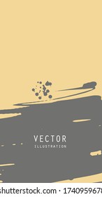 Abstract ink brush banners with grunge effect. Japanese style. Vector illustration