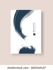 Pancartas de pincel de tinta abstracta con efecto de grunge. Ilustración del vector