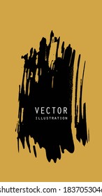 Abstract ink brush banners with grunge effect. Japanese style. Vector illustration