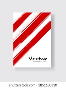 Abstract ink brush banners with grunge effect. Vector illustration