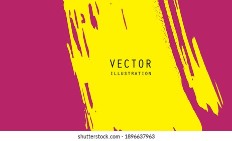 Abstract ink brush banners with grunge effect. Japanese style. Vector illustration