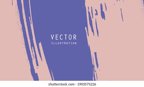 Abstract ink brush banners with grunge effect. Japanese style. Vector illustration