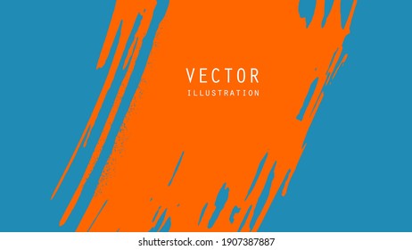 Abstract ink brush banners with grunge effect. Japanese style. Vector illustration