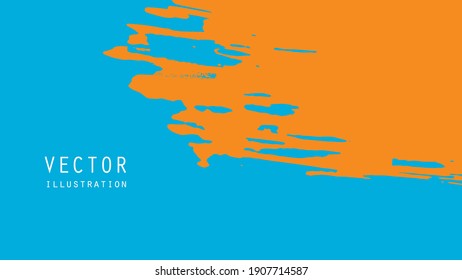 Abstract ink brush banners with grunge effect. Japanese style. Vector illustration