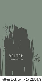 Abstract ink brush banners with grunge effect. Japanese style. Vector illustration