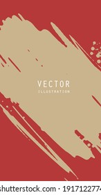 Abstract ink brush banners with grunge effect. Japanese style. Vector illustration