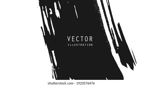 Abstract ink brush banners with grunge effect. Japanese style. Vector illustration