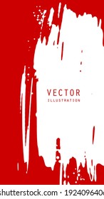 Abstract ink brush banners with grunge effect. Japanese style. Vector illustration