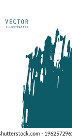 Abstract ink brush banners with grunge effect. Japanese style. Vector illustration