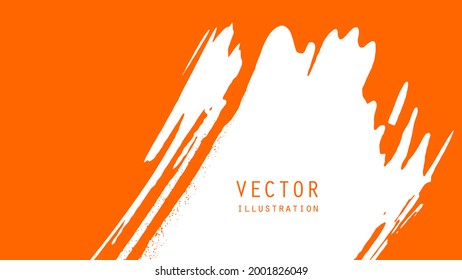 Abstract ink brush banners with grunge effect. Japanese style. Vector illustration