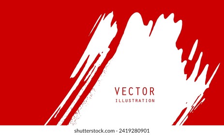 Abstract ink brush banners with grunge effect. Japanese style. Vector illustration