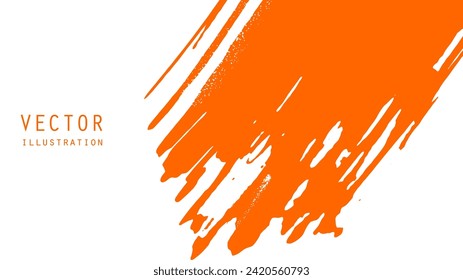 Abstract ink brush banners with grunge effect. Japanese style. Vector illustration