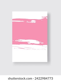 Abstract ink brush banners with grunge effect. Vector illustration