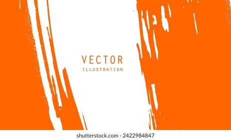 Abstract ink brush banners with grunge effect. Japanese style. Vector illustration