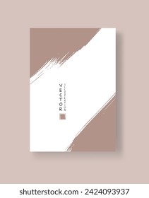 Abstract ink brush banners with grunge effect. Vector illustration