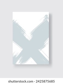 Abstract ink brush banners with grunge effect. Vector illustration